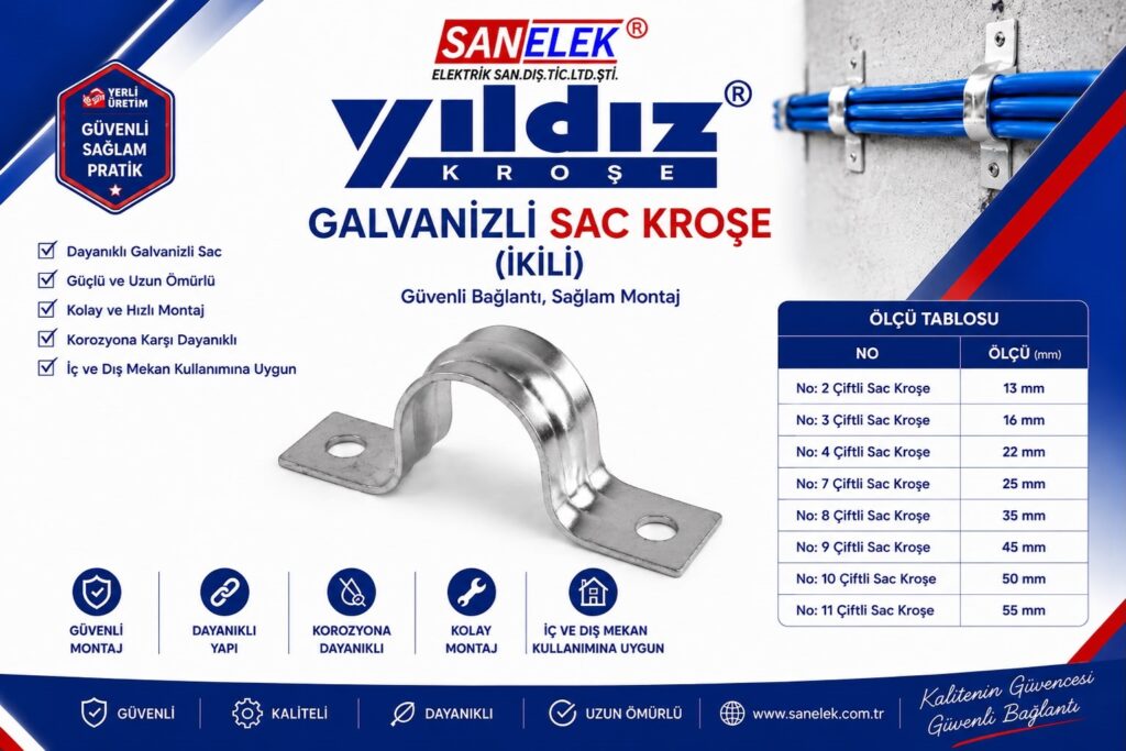 Galvanizli Sac Kroşe (İkili) İmalatı ve Toptan Satış